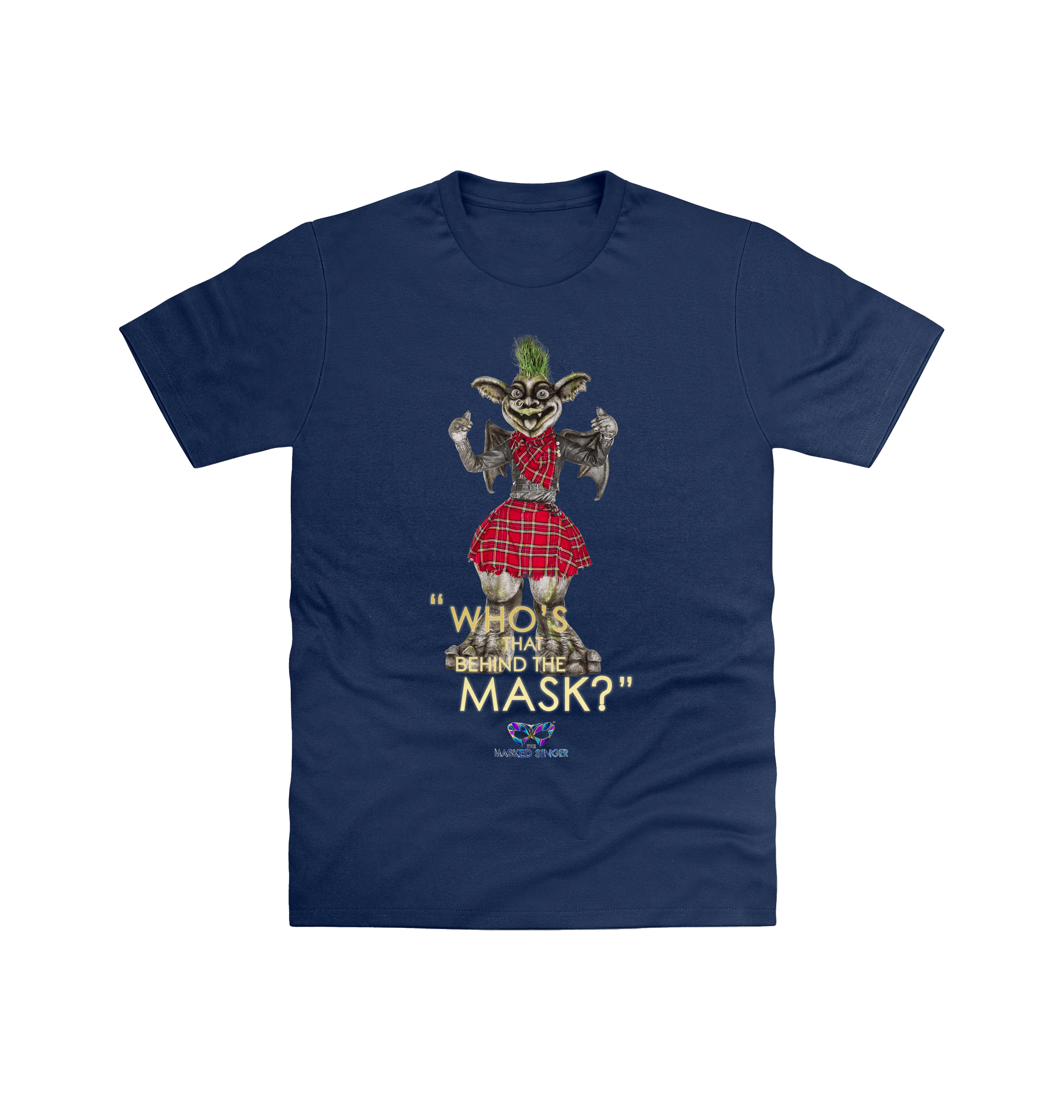 Navy Printed T-shirt Front